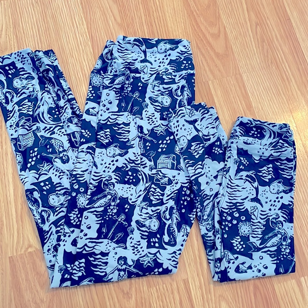 LULAROE Mommy and Me One Size and S/M Mermaid Set